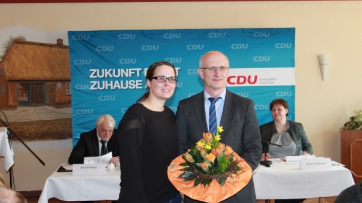 Kreisvorsitzende Astrid Damerow: Herzlichen Glückwunsch Ingbert Liebing und Klaus Jensen